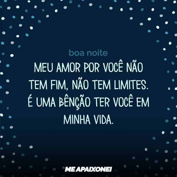 Mensagens de boa noite com carinho e amor