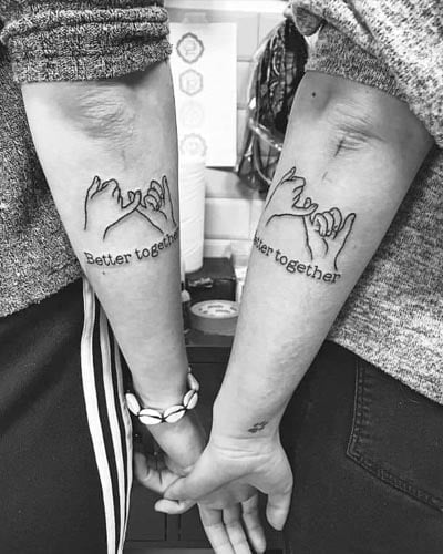 Tatuagens para casal juntos para sempre