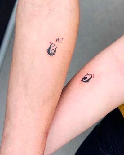Tatuagens para casal de abacate