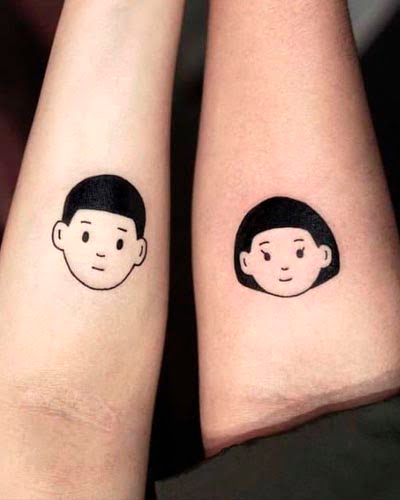tatuagens para casal minimalista