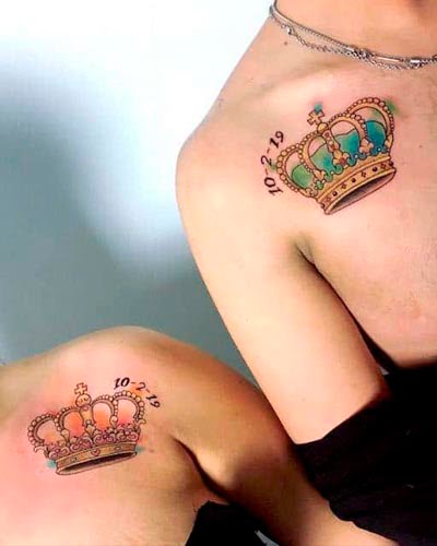 Tatuagens para casal de coroas
