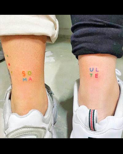 tatuagem alma gêmeas para casal