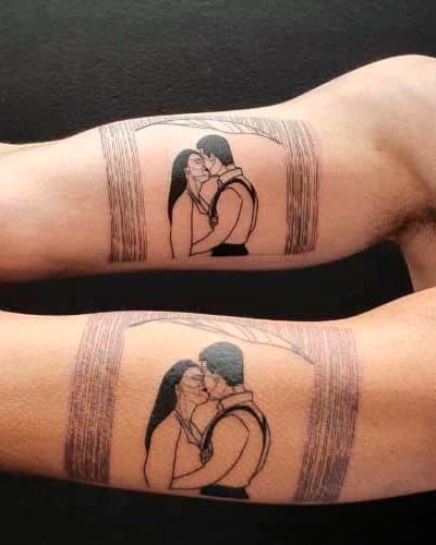 tatuagens para casal de retrato