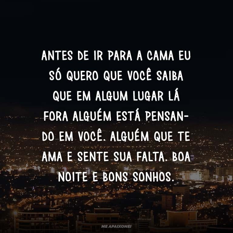 Frases de boa noite com carinho