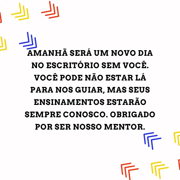 Mensagens de despedida para chefe