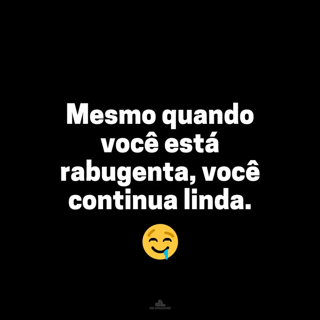 Elogios para namorada