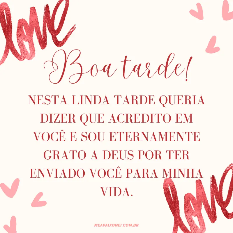 Mensagens de boa tarde para namorado e marido