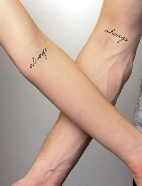 Tatuagens de casal Para sempre juntos
