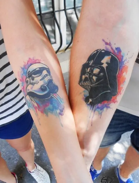 Tatuagens de casal Star Wars