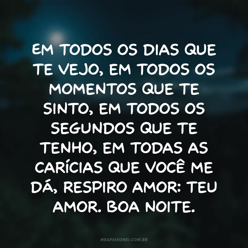 Frases de boa noite para seu amor