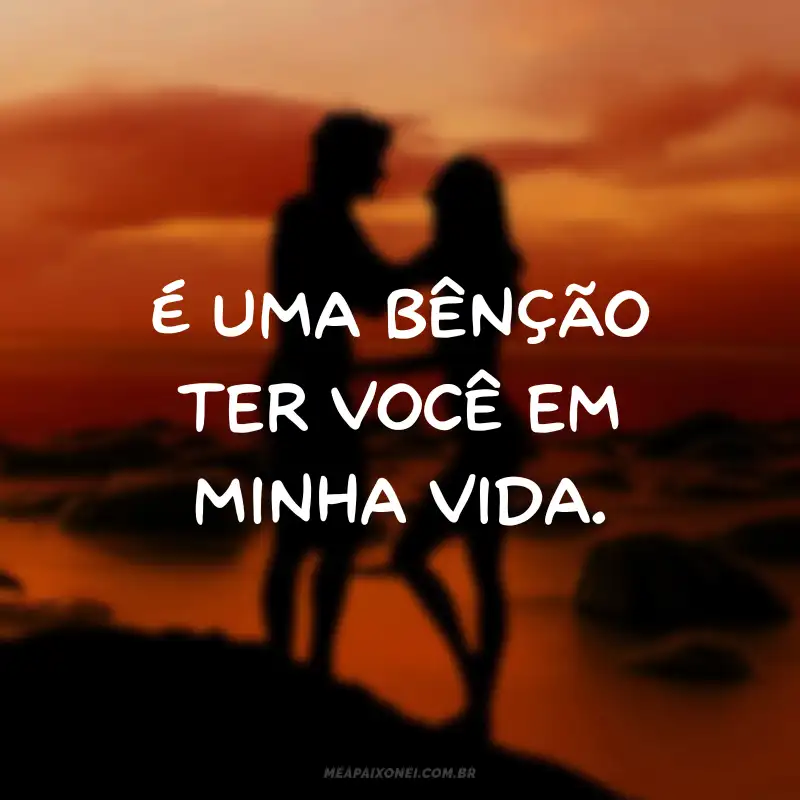 Silhueta de casal com Mensagens de Amor Curtas para WhatsApp