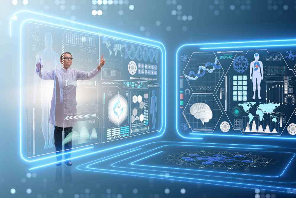 Mulher médica no conceito de telemedicina - Saúde Movel