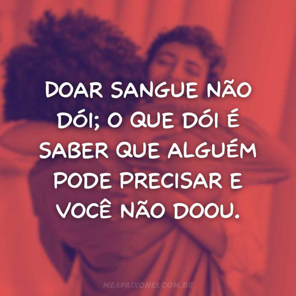 frases sobre o Dia Mundial do Doador de Sangue