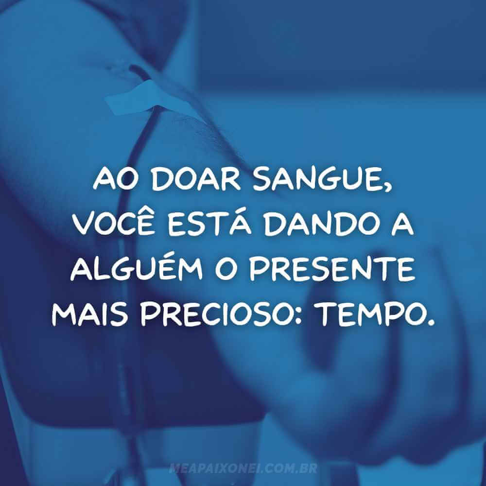 frases sobre o Dia Mundial do Doador de Sangue