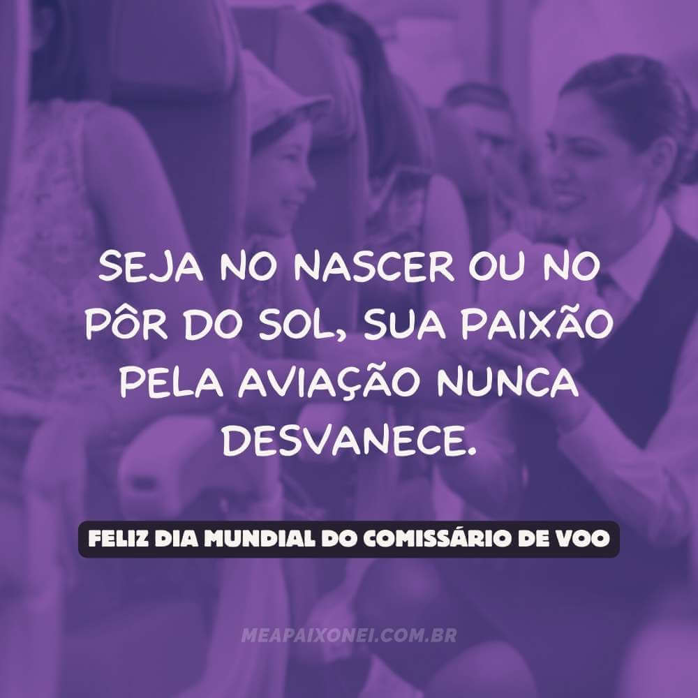 Frases do Dia Mundial do Comissário de Voo
