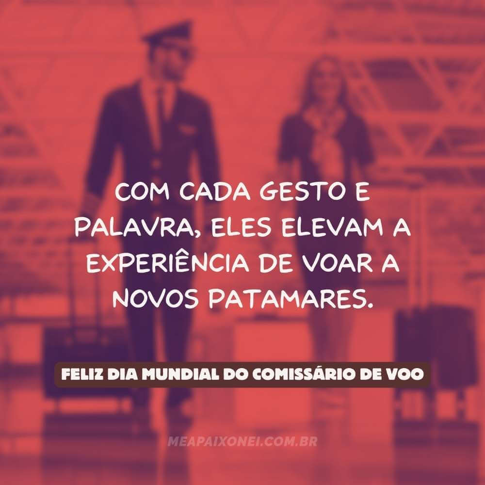 Frases do Dia Mundial do Comissário de Voo