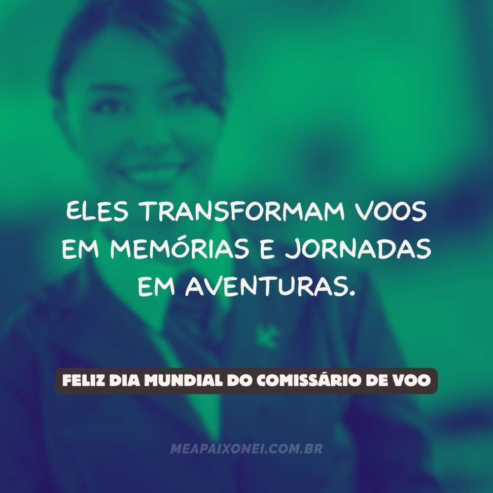 Frases do Dia Mundial do Comissário de Voo