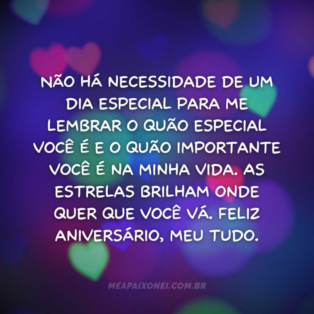 Msg de aniversário carinhosas para seu namorado
